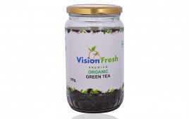 Vision Fresh Organic Green Tea   Glass Jar  100 grams
